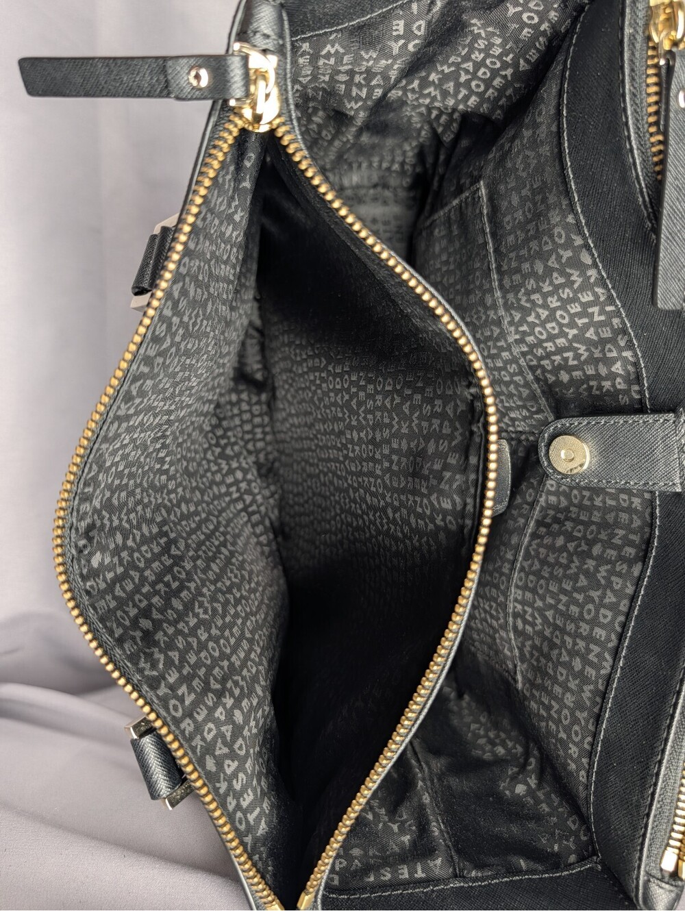 Kate Spade Newbury Lane Black Saffiano Leather Handle Purse - Picture 7 of 11